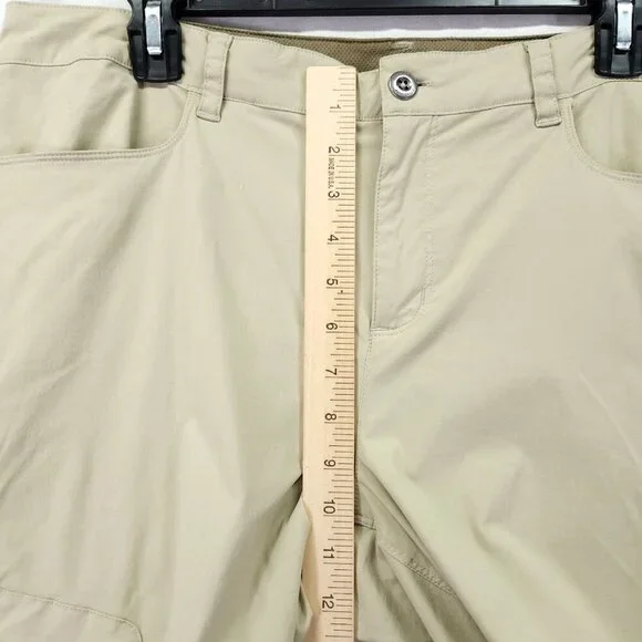 Patagonia Quandary Womens Hiking Pants Size 14 Beige Roll Up Tab - Picture 4 of 13